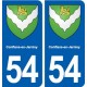 54 Conflans-en-Jarnisy blason autocollant plaque stickers ville