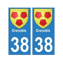 38 Grenoble blason autocollant plaque ville