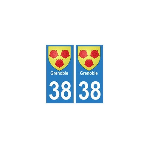38 Grenoble blason autocollant plaque ville