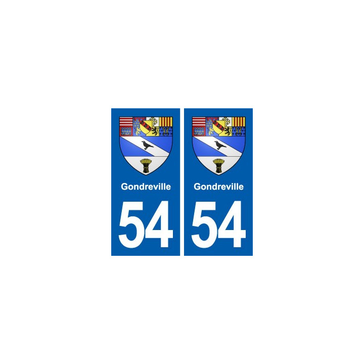 54 Gondreville blason autocollant plaque immatriculation stickers ville