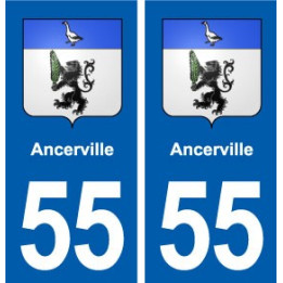 55 Ancerville blason autocollant plaque immatriculation stickers ville