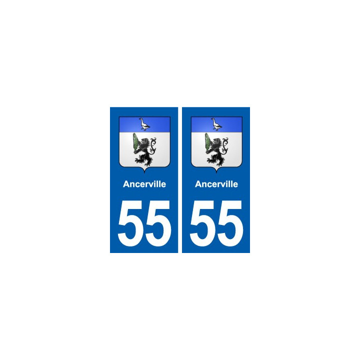 55 Ancerville blason autocollant plaque immatriculation stickers ville