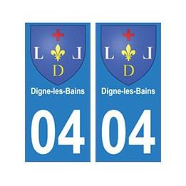 04 Digne-les-Bains ville autocollant plaque