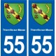 55 Thierville-sur-Meuse blason autocollant plaque immatriculation stickers ville
