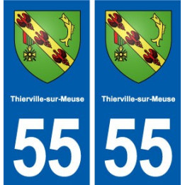 55 Thierville-sur-Meuse blason autocollant plaque immatriculation stickers ville