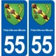 55 Thierville-sur-Meuse blason autocollant plaque immatriculation stickers ville