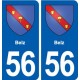 56 Belz blason autocollant plaque immatriculation stickers ville