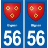 56 Surzur blason autocollant plaque stickers ville