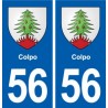 56 Colpo blason autocollant plaque immatriculation stickers ville
