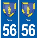 56 Férel blason autocollant plaque immatriculation stickers ville