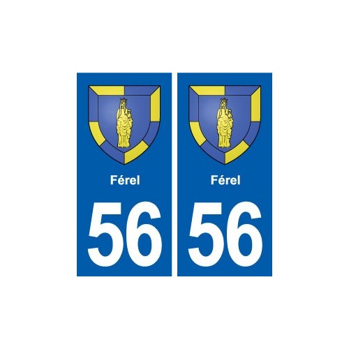 56 Férel blason autocollant plaque immatriculation stickers ville