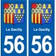 56 Gacilly blason autocollant plaque immatriculation stickers ville