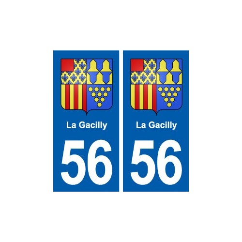 56 Gacilly blason autocollant plaque immatriculation stickers ville