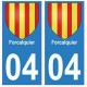 04 Forcalquier ville autocollant plaque