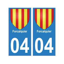 04 Forcalquier ville autocollant plaque