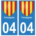 04 Forcalquier ville autocollant plaque