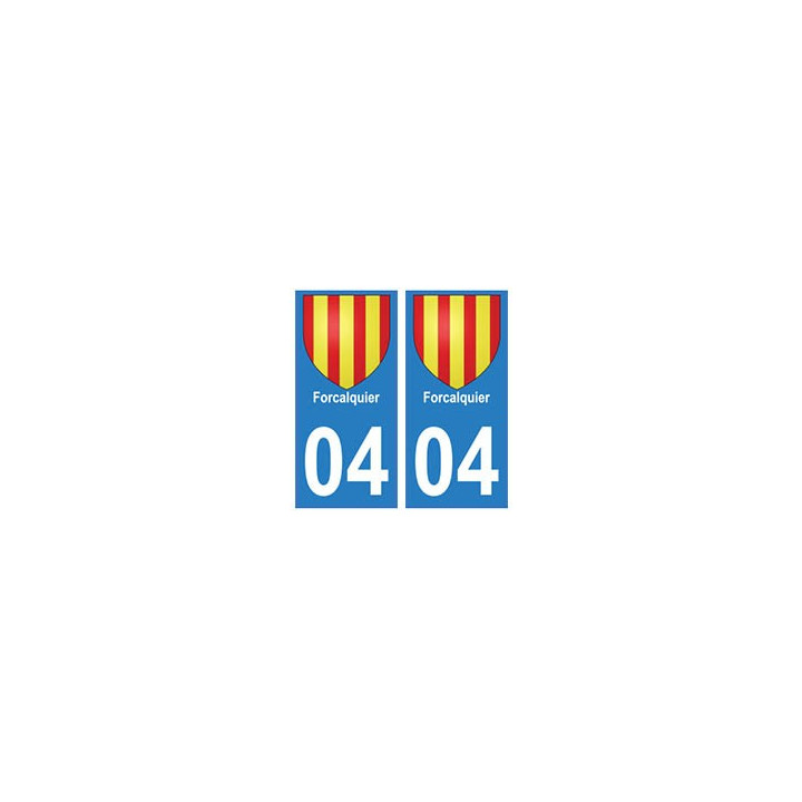 04 Forcalquier ville autocollant plaque