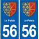 56 Le Palais blason autocollant plaque immatriculation stickers ville