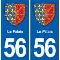 56 Le Palais blason autocollant plaque immatriculation stickers ville