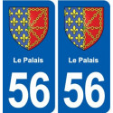 56 Le Palais blason autocollant plaque immatriculation stickers ville