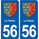 56 Le Palais blason autocollant plaque immatriculation stickers ville