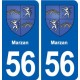 56 Marzan blason autocollant plaque immatriculation stickers ville