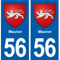 56 Mauron blason autocollant plaque immatriculation stickers ville