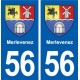 56 Merlevenez blason autocollant plaque immatriculation stickers ville
