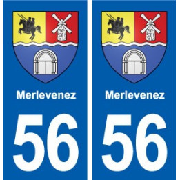 56 Merlevenez blason autocollant plaque immatriculation stickers ville
