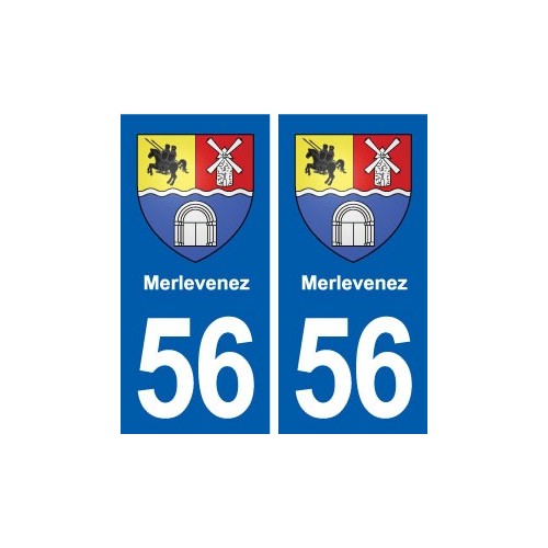 56 Merlevenez blason autocollant plaque immatriculation stickers ville