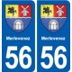 56 Merlevenez blason autocollant plaque immatriculation stickers ville