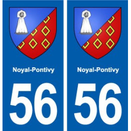 56 Noyal-Pontivy blason autocollant plaque immatriculation stickers ville