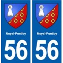 56 Noyal-Pontivy blason autocollant plaque immatriculation stickers ville