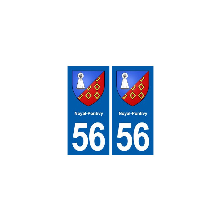 56 Noyal-Pontivy blason autocollant plaque immatriculation stickers ville