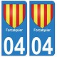 04 Forcalquier ville autocollant plaque