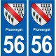 56 Plumergat blason autocollant plaque immatriculation stickers ville