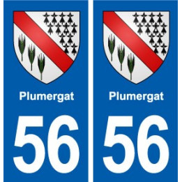 56 Plumergat blason autocollant plaque immatriculation stickers ville