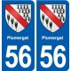 56 Plumergat blason autocollant plaque immatriculation stickers ville