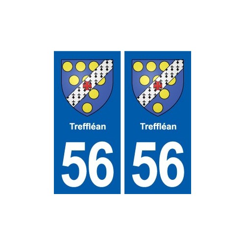 56 Treffléan blason autocollant plaque immatriculation stickers ville