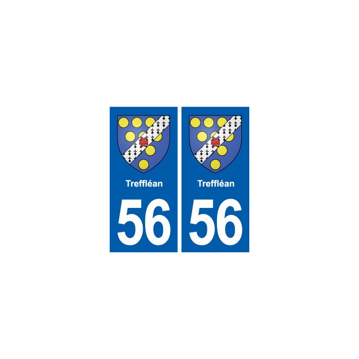56 Treffléan blason autocollant plaque immatriculation stickers ville