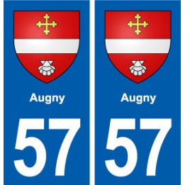 57 Augny blason autocollant plaque immatriculation stickers ville