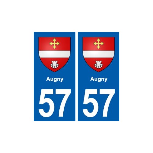 57 Augny blason autocollant plaque immatriculation stickers ville