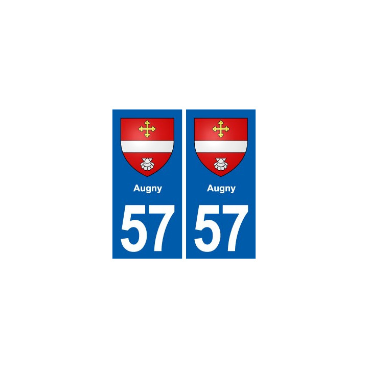 57 Augny blason autocollant plaque immatriculation stickers ville