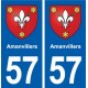 57 Amanvillers blason autocollant plaque immatriculation stickers ville
