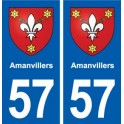 57 Amanvillers blason autocollant plaque immatriculation stickers ville