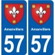 57 Amanvillers blason autocollant plaque immatriculation stickers ville
