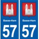 57 Basse-Ham blason autocollant plaque immatriculation stickers ville