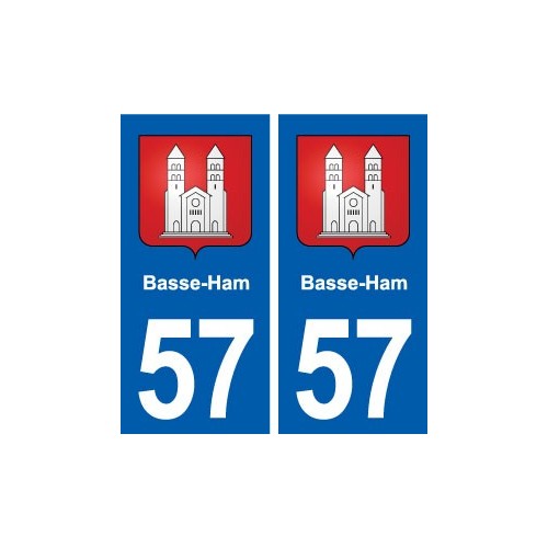 57 Basse-Ham blason autocollant plaque immatriculation stickers ville
