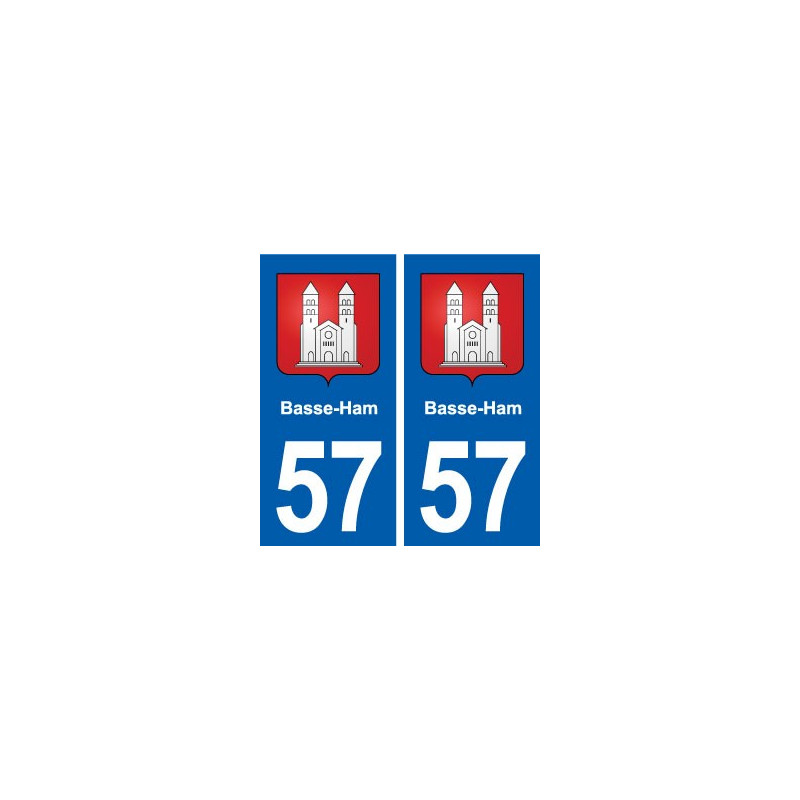 57 Basse-Ham blason autocollant plaque immatriculation stickers ville