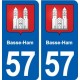 57 Basse-Ham blason autocollant plaque immatriculation stickers ville